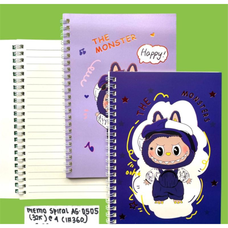 

MEMO SPIRAL MURAH A5 LABUBU