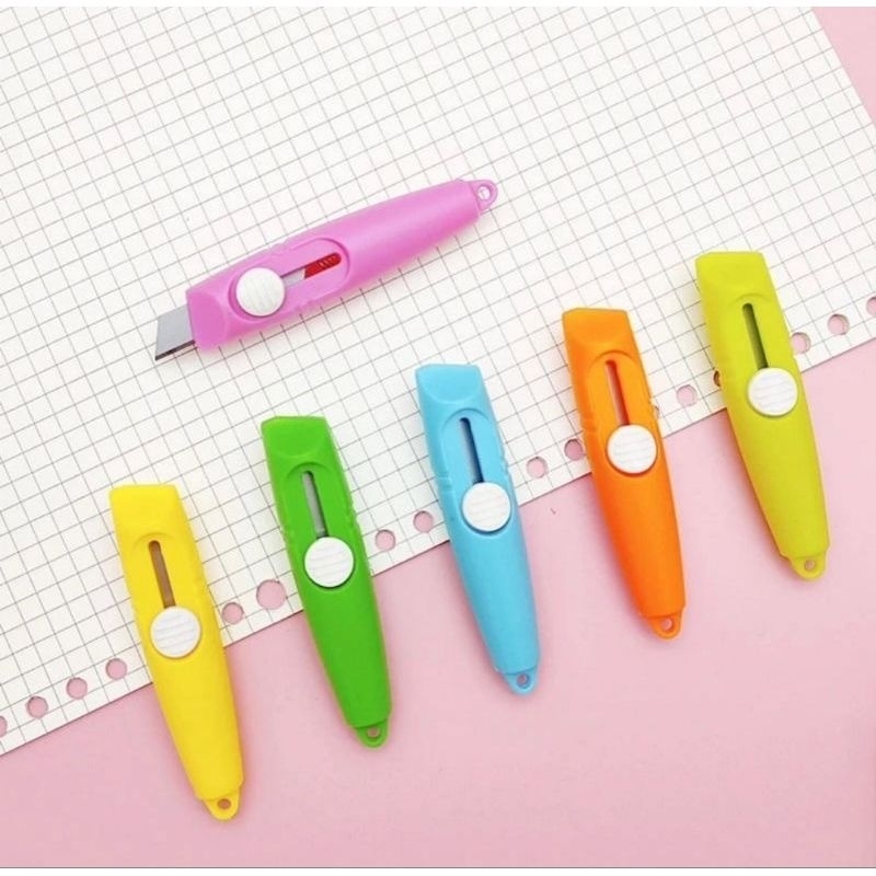 

Cutter Mini Portable lucu Bentuk Polos Panjang Pemotong Kertas kecil Paper