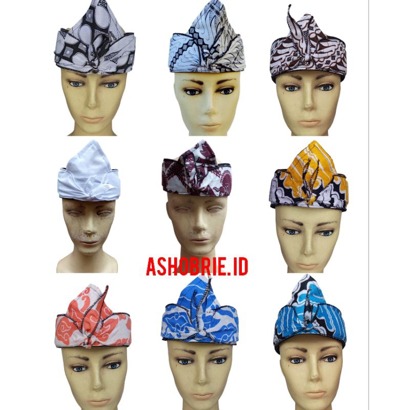 Iket kepala sunda/iket sunda batik putih/mahkutawangsa