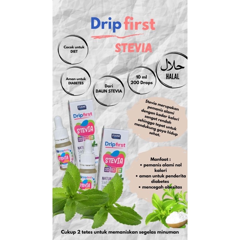 

Dripfirst Stevia Alami Nol 10 ml 200 Drops