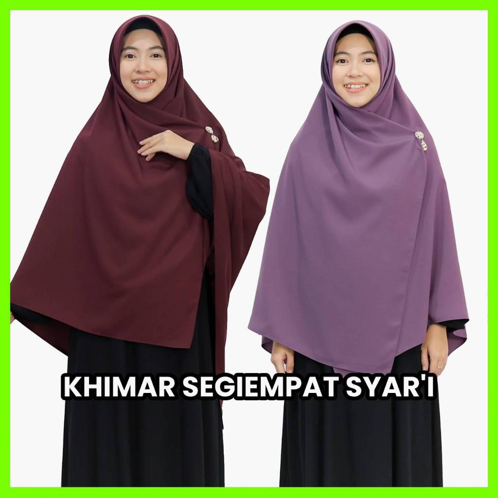 Kerudung Segi Empat Polos / Hijab Segi Empat Syari / Khimar Segiempat Polos by Hijab Hayuri