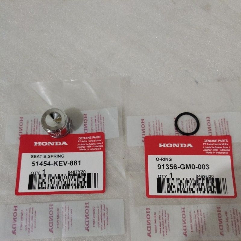 Baut Tutup As Skok Shock Depan + Karet O Ring Honda Beat FI Scoopy Vario Original