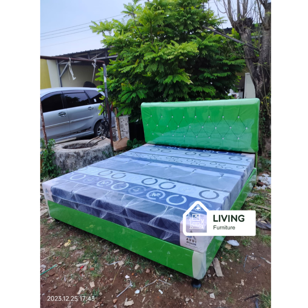Paket set kamar tidur divan dan kasur busa inoac minimalis termurah