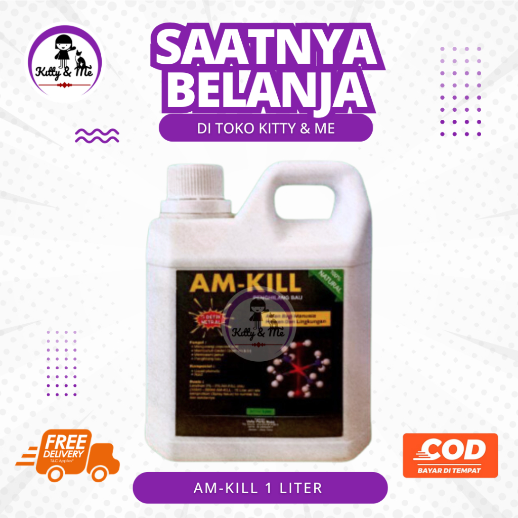 Amkill 1 Liter Am Kill - Penghilang Bau Amonia Ayam Broiler Petelur Bebek Puyuh