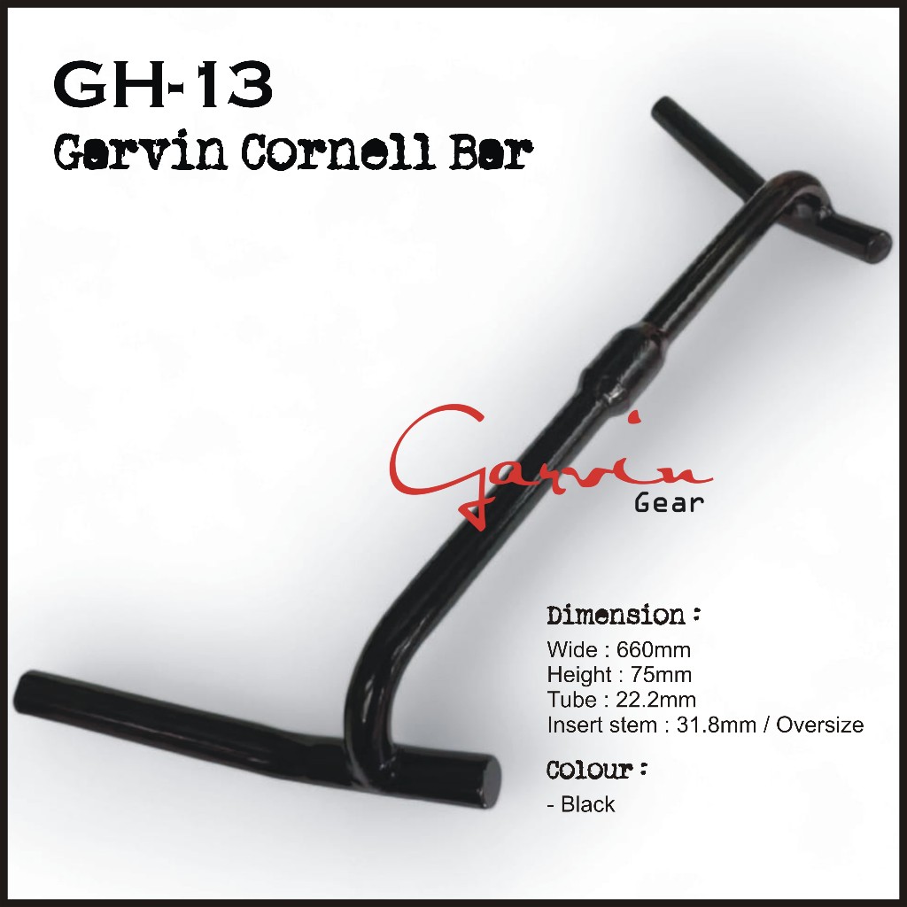 GH-13 Garvin Cornell Bar/ MIRIP STANG SURLY CORNER BAR OVERSIZE 31.8mm / Corner Bar Diamater insert 