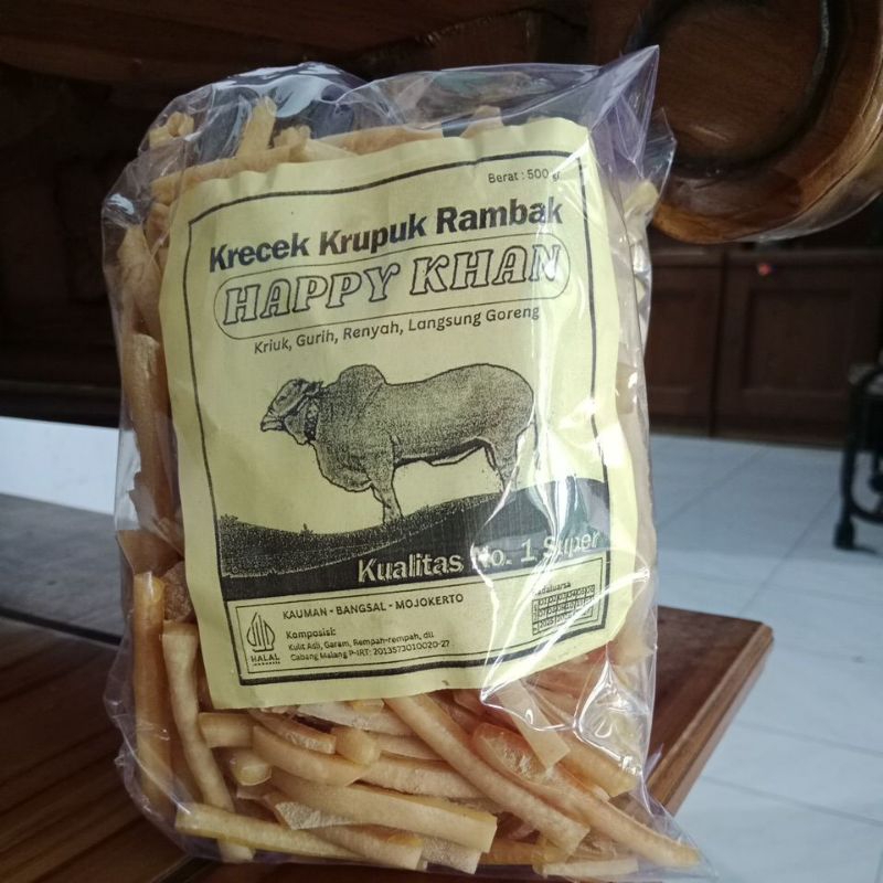 

Krecek Krupuk Rambak Happy Khan Kualitas No. 1 Super STIK MIE