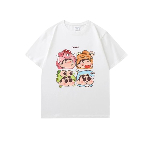 KAOS T-SHIRT KARTUN SINCHAN PUTIH PRIA WANITA UNISEX