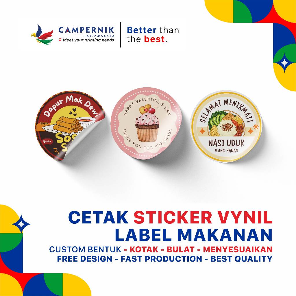 

CETAK STIKER LABEL MAKANAN STICKER KOTAK KEMASAN PRODUK BOTOL ( BAHAN VINYL)