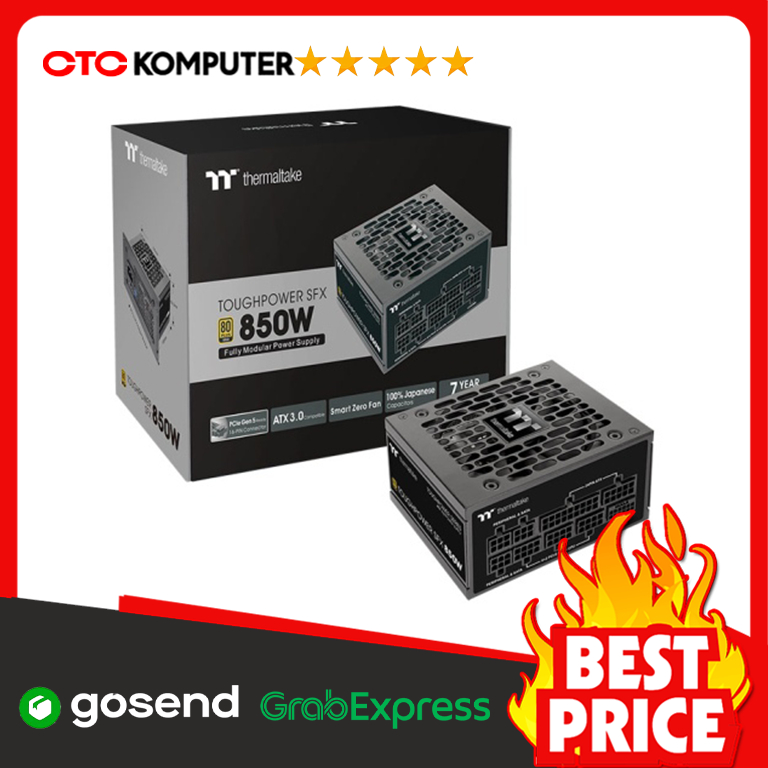Thermaltake Toughpower SFX 850W Gold - Power Supply SFX Hitam 125x63.5x100mm