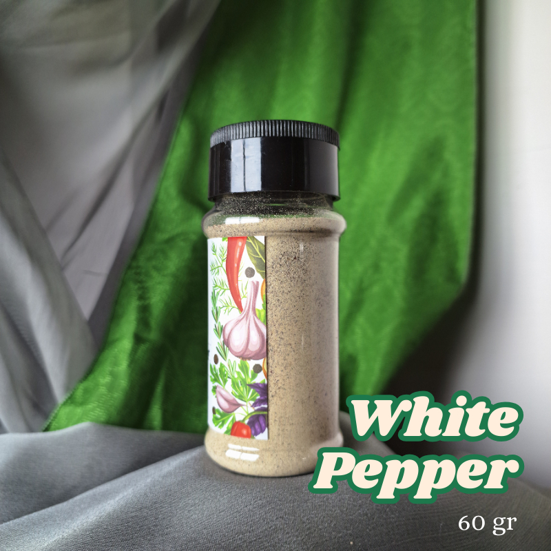 

White Pepper Powder / Lada Putih Bubuk 100% Dried Herb Spice Rempah Bubuk