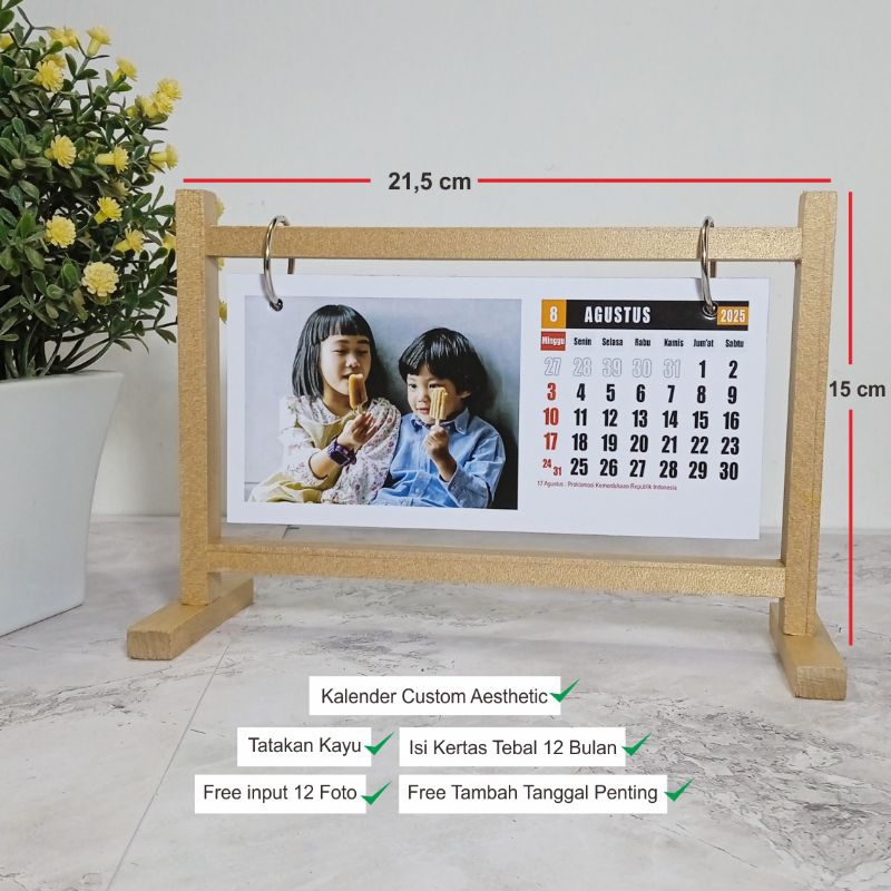 

Kalender Meja 2025 Custom Foto Aesthetic Keren