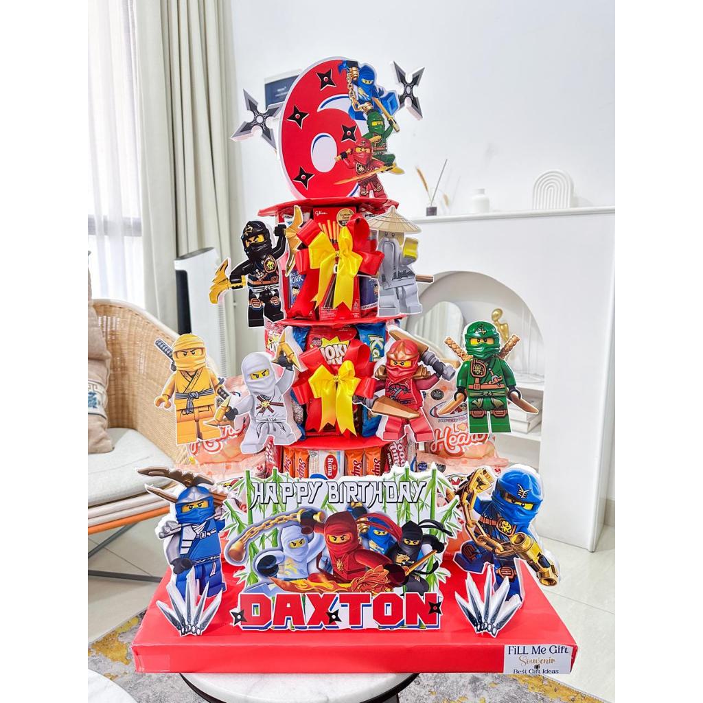 

BK - Ninja Go - Snack Tower Cake Tart Birthday / Kado Ulang Tahun Kue Snack Lucu Tingkat