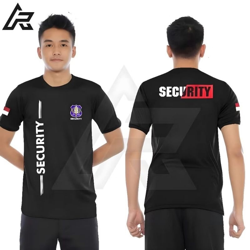 KAOS SCURITY LENGAN PENDEK HITAM KAOS SATPAM HITAM