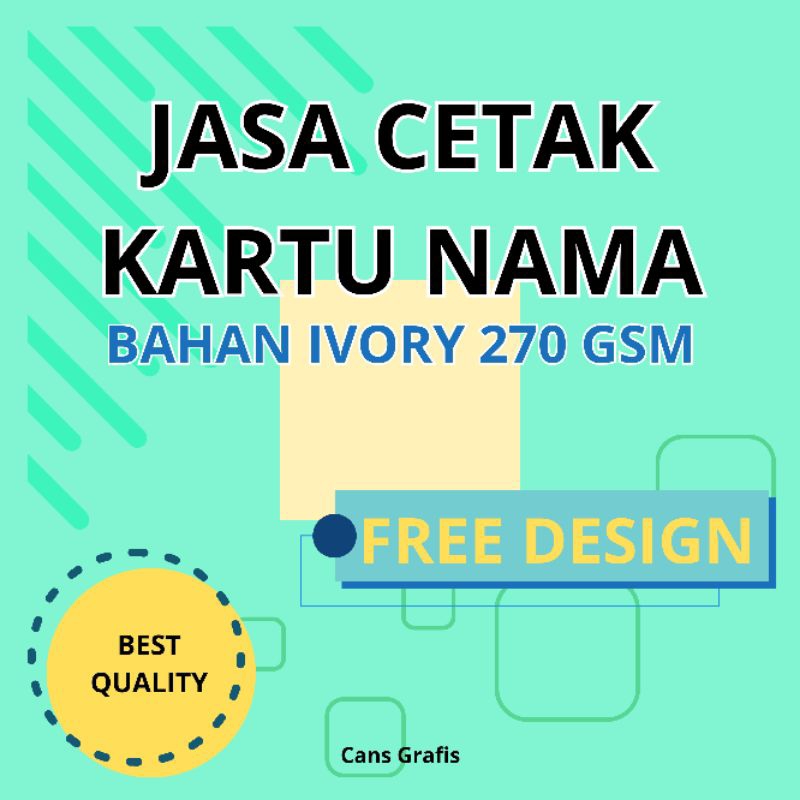 

Cetak Kartu Nama Bahan Ivory 270 GSM 1 Sisi / 2 Sisi Gratis Design