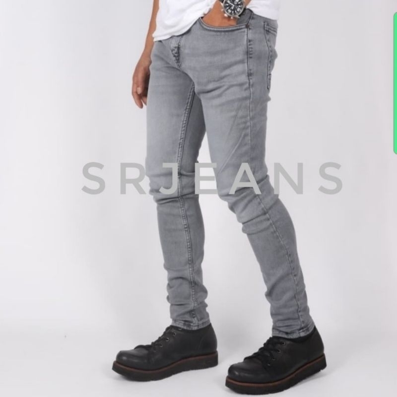 celana panjang jeans grey/celana jeans pria/celana pria keren