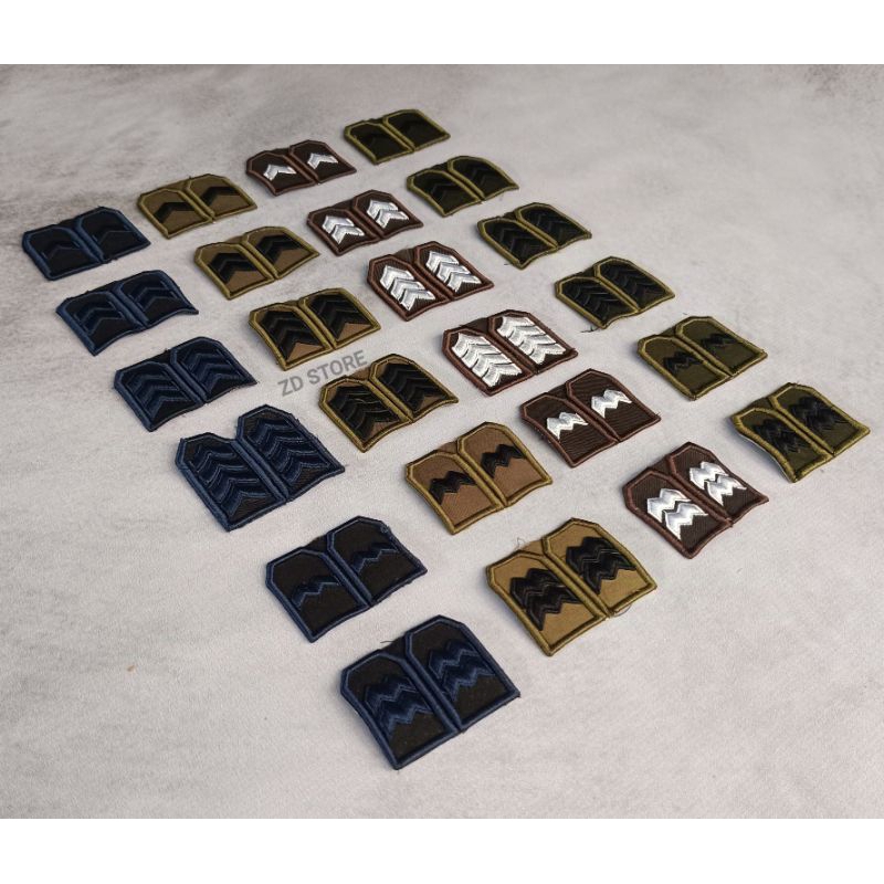 Pangkat PDL Bordir Bintara POLRI/BRIMOB 4 warna Timbul Computer