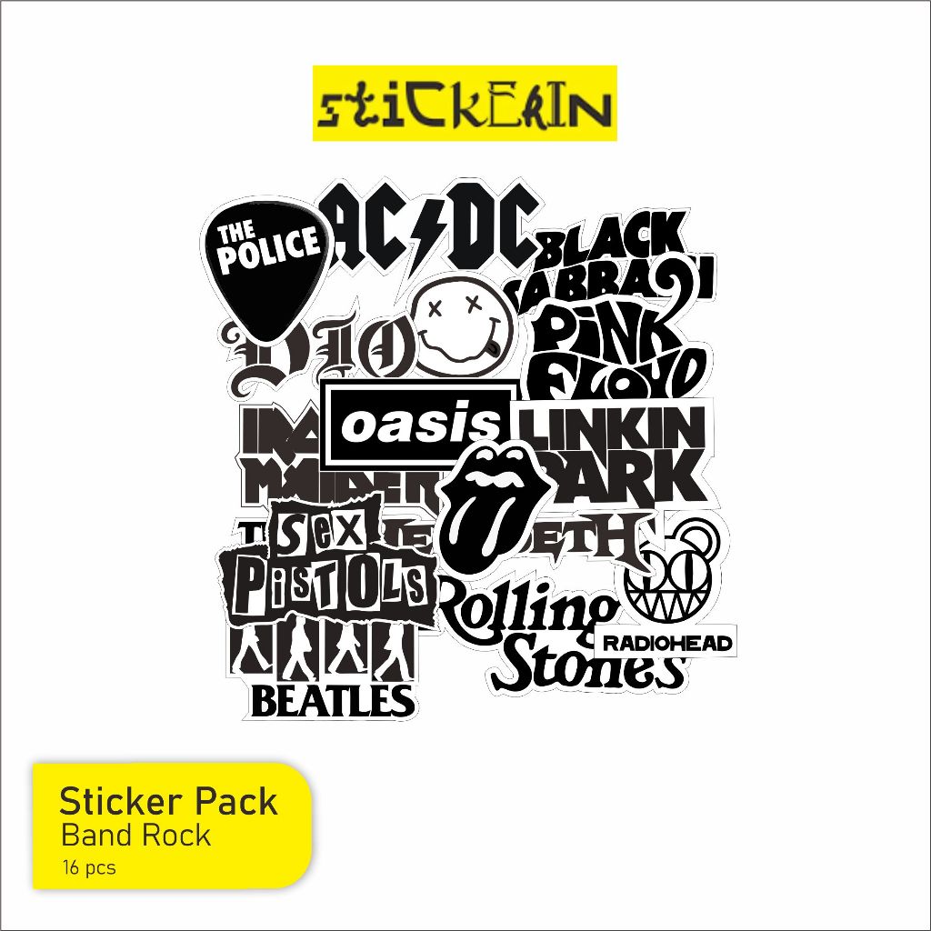 

Sticker Aesthetic Band Rock Punk Hitam - Sticker Pack | Stiker Band | Sticker Vinyl | Stiker Helm | Stiker Tumbler | Stiker