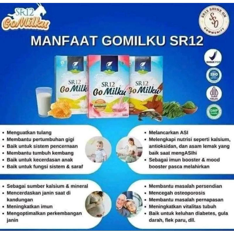 

Go milku sr12, susu etawa, susu kambing, madu, daun kelor dan ikan gabus, susu kesehatan untuk memelihara daya tahan tubuh,