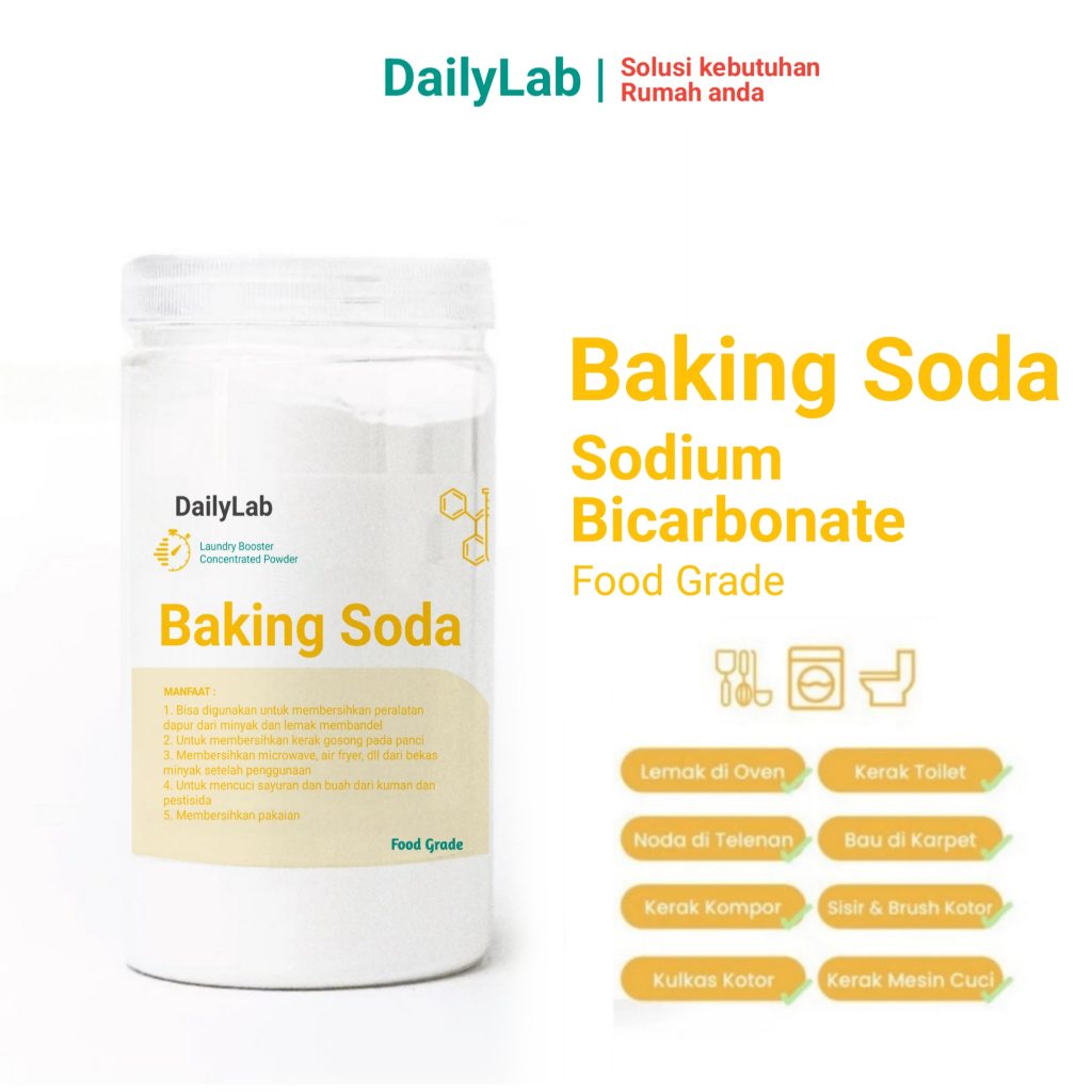 

Baking Soda 1kg Food Grade / Soda Kue / Sodium Bicarbonate Pembersih Serbaguna