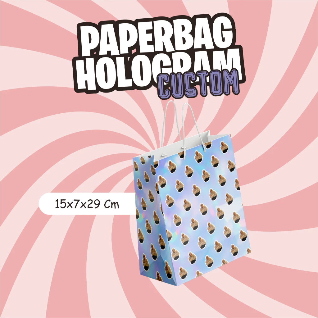 

PAPER BAG HOLOGRAM KECIL CUSTOM Foto Sendiri - Free Edit
