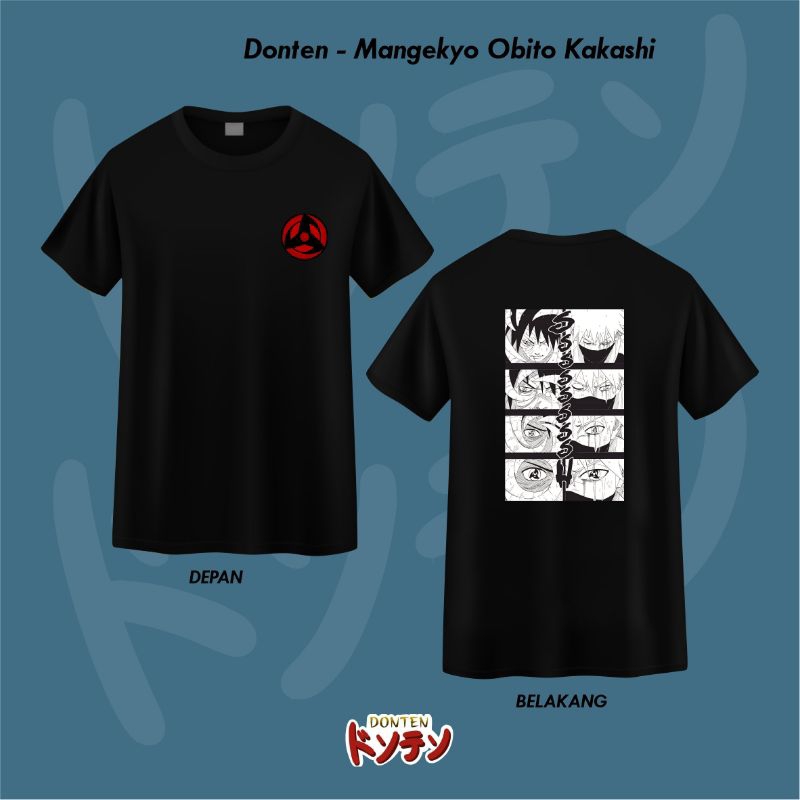 Kaos Baju Anime Naruto Shippuden, Mangekyou Sharingan kakashi obito