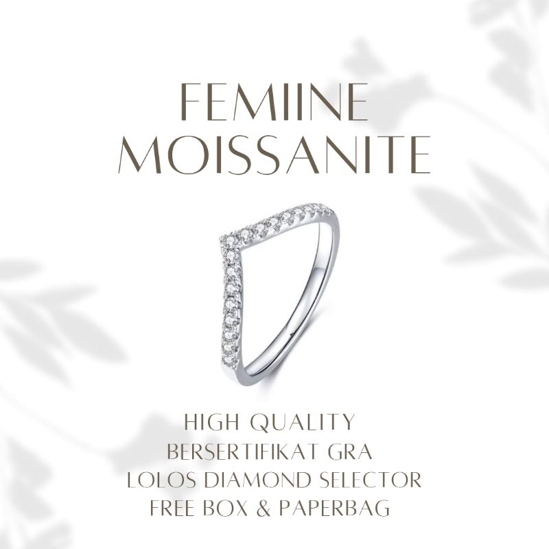 Cincin batu berlian moissanite