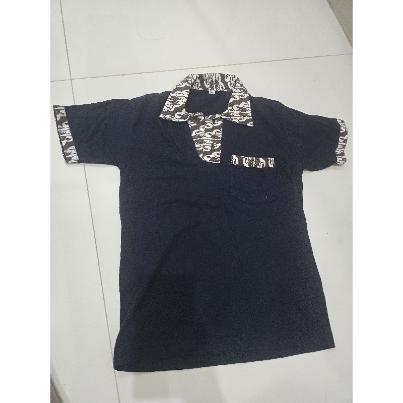 Preloved kaos polo anak2 kombinasi kaos & batik sz XL
