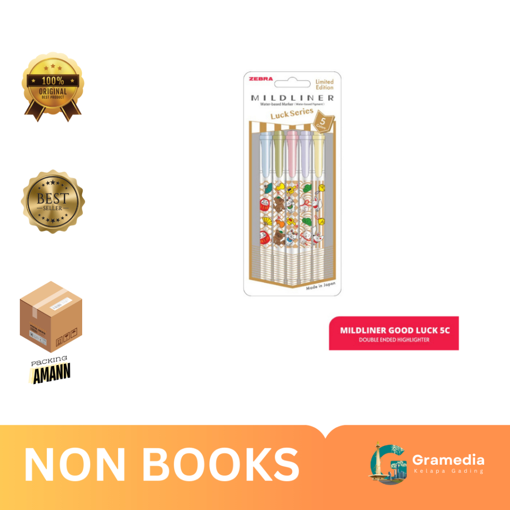 

Gramedia MKG - Zebra Mildliner Goodluck Set 5pcs