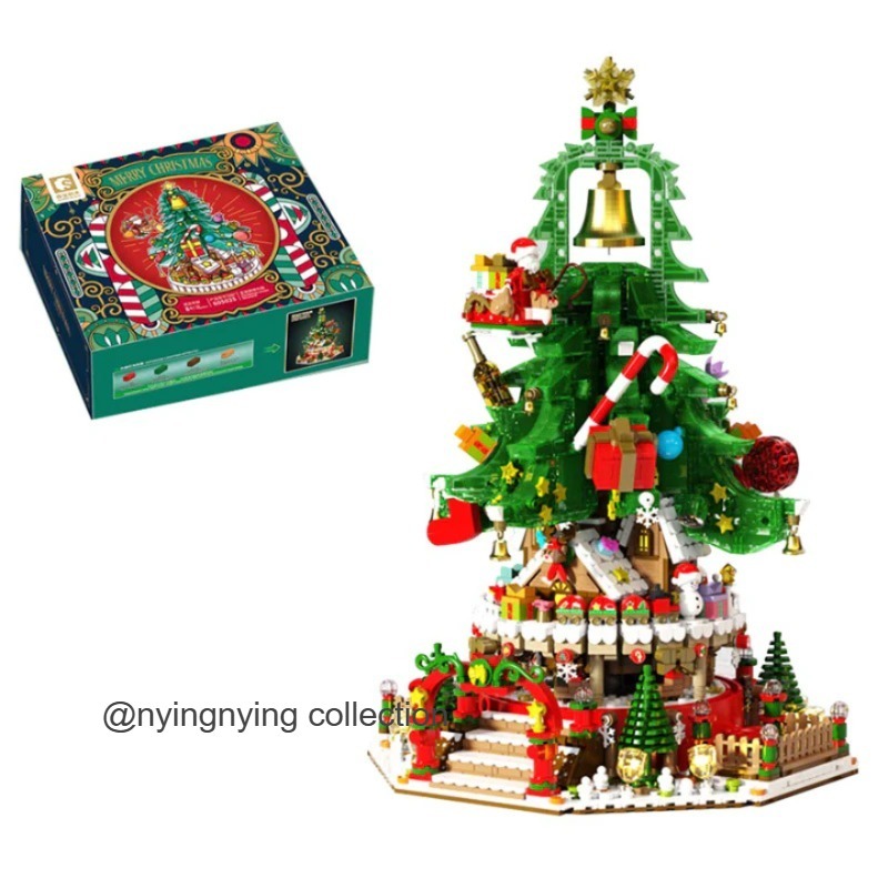 Jual sembo Christmas Melody Wonderland Music Box Building Blocks Set (2963PCS/Dynamic Version)SEMBO 