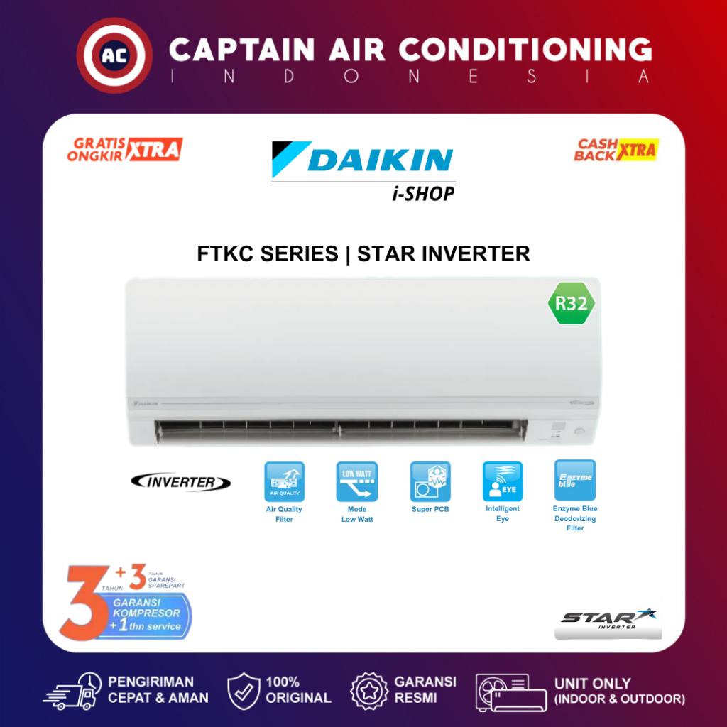 DAIKIN AC Split FTKC-71 / FTKC71 3 PK Star Inverter