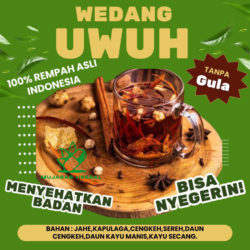 

Wedang uwuh sekali seduh Wedang Rempah Cengkeh Kapulaga Jahe Kayu Manis Secang