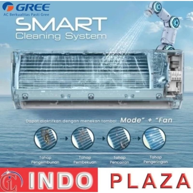 AC GREE 1/2PK, 1PK, 1.5PK ,2PK GWC-M005S SMART CLEAN + GOLD FIN (MEDAN)