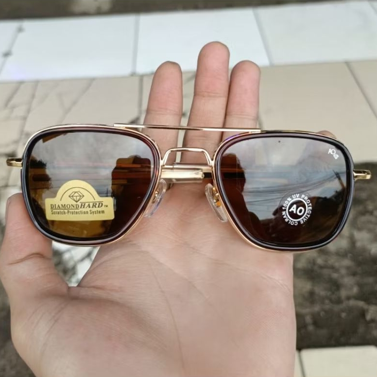 kacamata pria AO(American Optical) diamond hard kaca asli