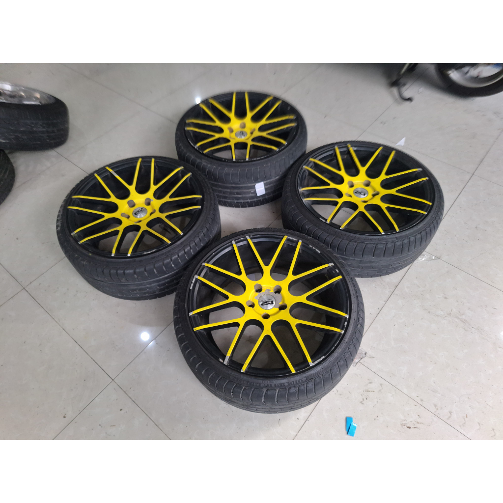 Velg Mobil Bekas Pelek Racing Ring 19 Lubang 5 AR EVOLUTION R19X8,5-9,5 H5X114,3 BAN 235 35 R19