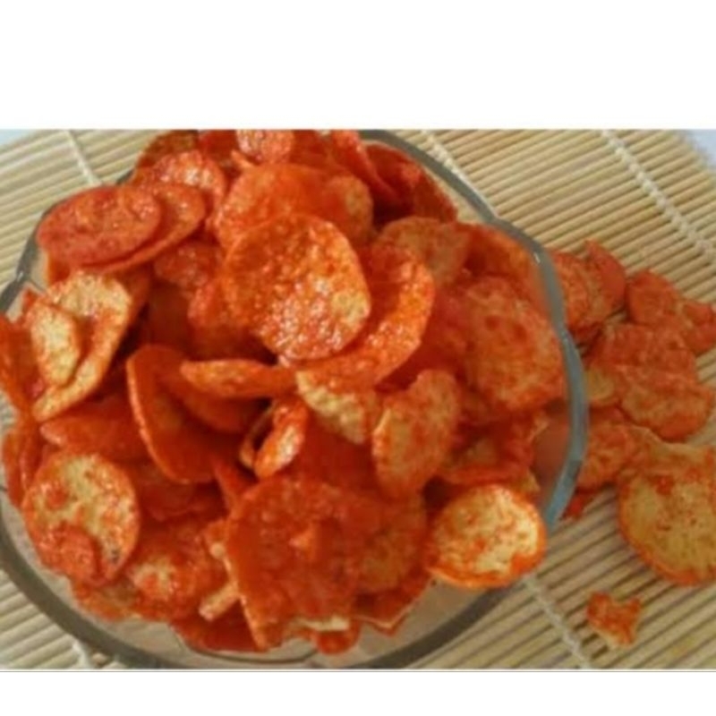 

keripik opak pedas