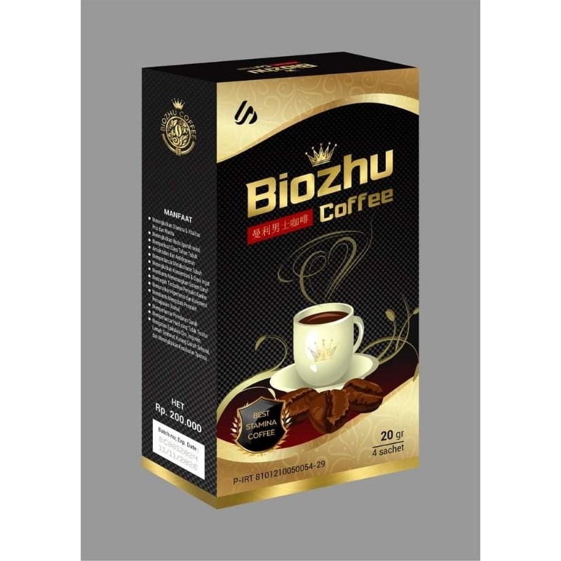 

BIOZHU COFFEE 1 BOX ISI 4 SACHET PREMIUM QUALITY MINUMAN SERBUK KOPI KESEHATAN