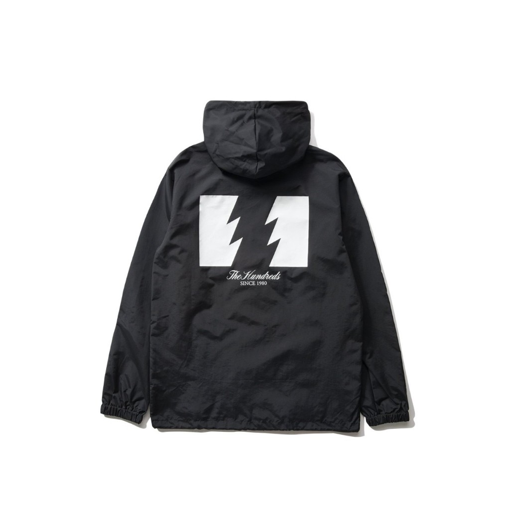THE HUNDREDS WILDFIRE HOODED COACH/S JACKET BLACK