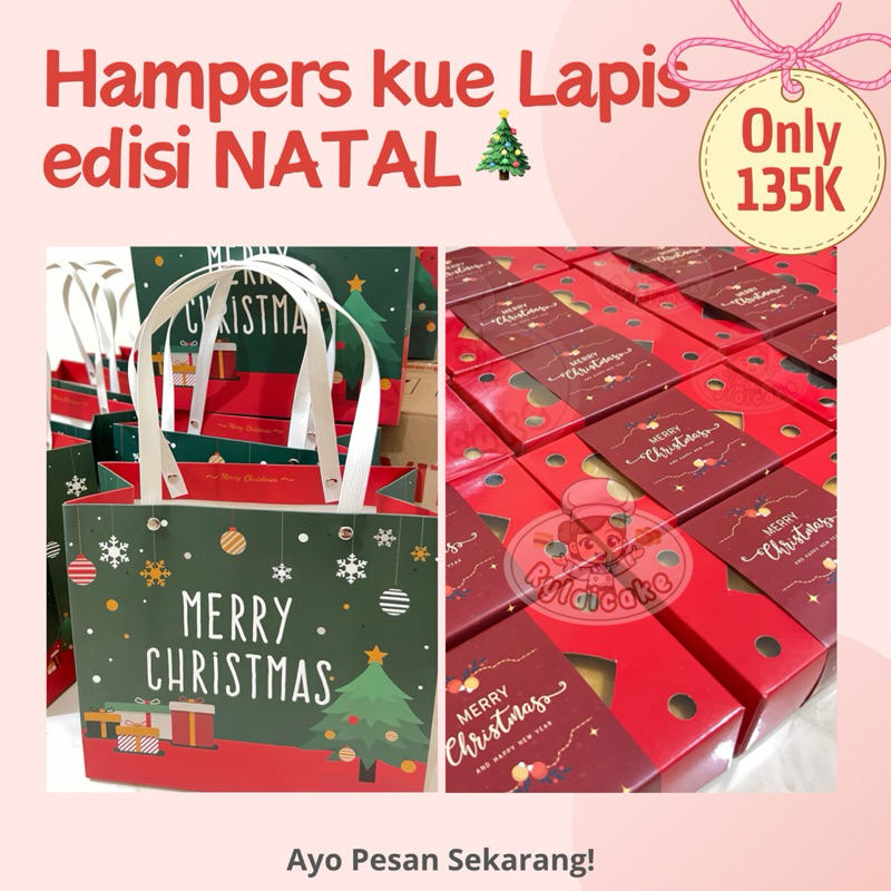 

HAMPERS KUE LAPIS EDISI - NATAL (Merry Christmas) LAPIS LEGIT HAMPERS BOX