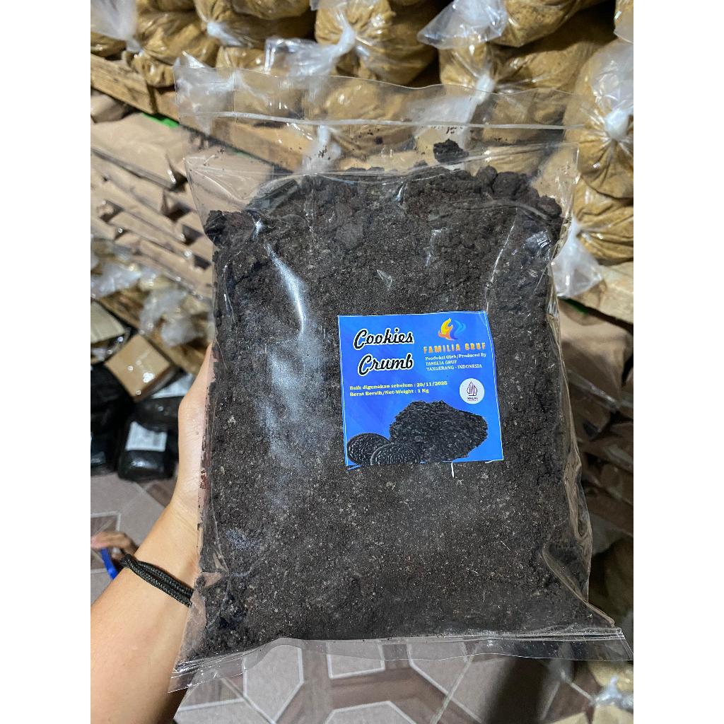 

BUBUK COOKIES CRUMB KASAR ISI 1KG MURAH BISKUIT HITAM KILOAN