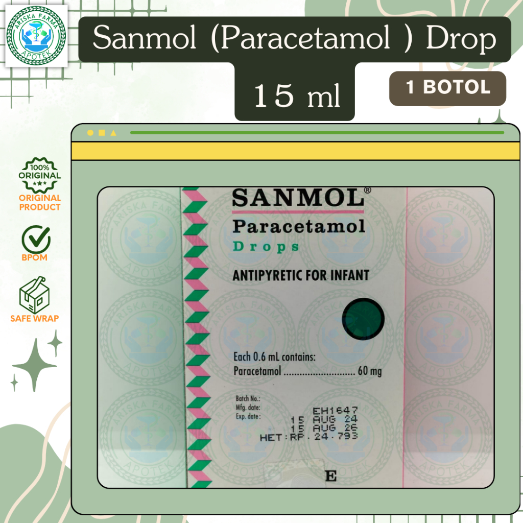 Sanmol (Paracetamol ) Drop per botol