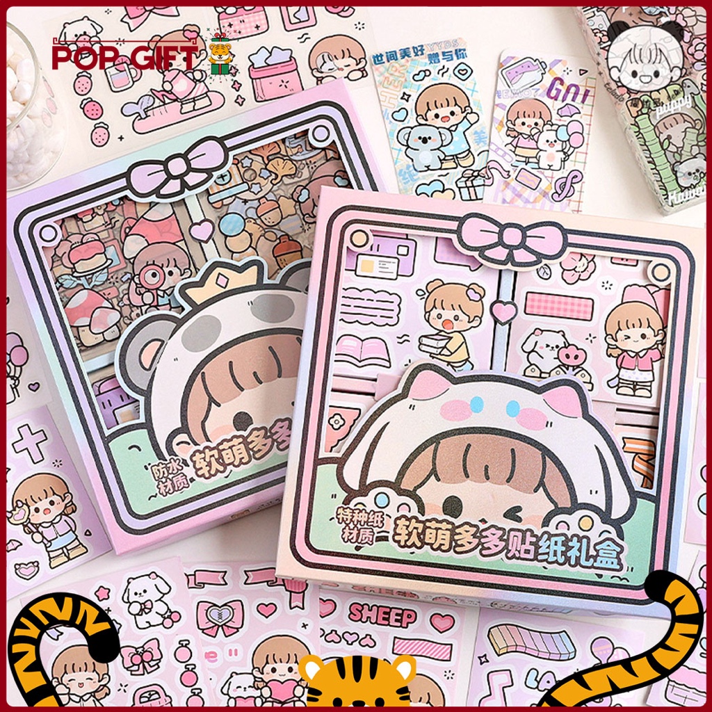 

PG Stiker 1 Box Isi 72 Lembar Stiker Box Aesthetic Edisi Dodo Girl 1 Box DIY Stiker Kotak DIY TLD80