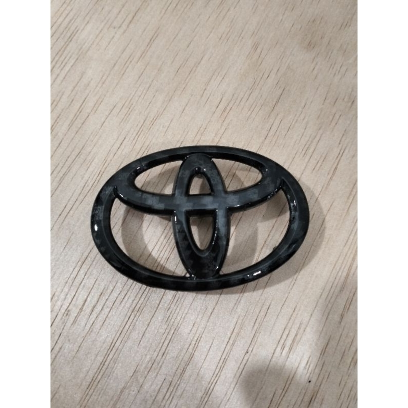 LOGO STEER TOYOTA MOTIF  CARBON CELUP ORIGINAL