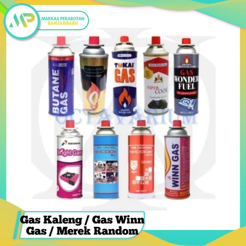 Gas Kaleng Portabel Merek Random / Gas Kompor Refill Portable/ Gas Kaleng Portable