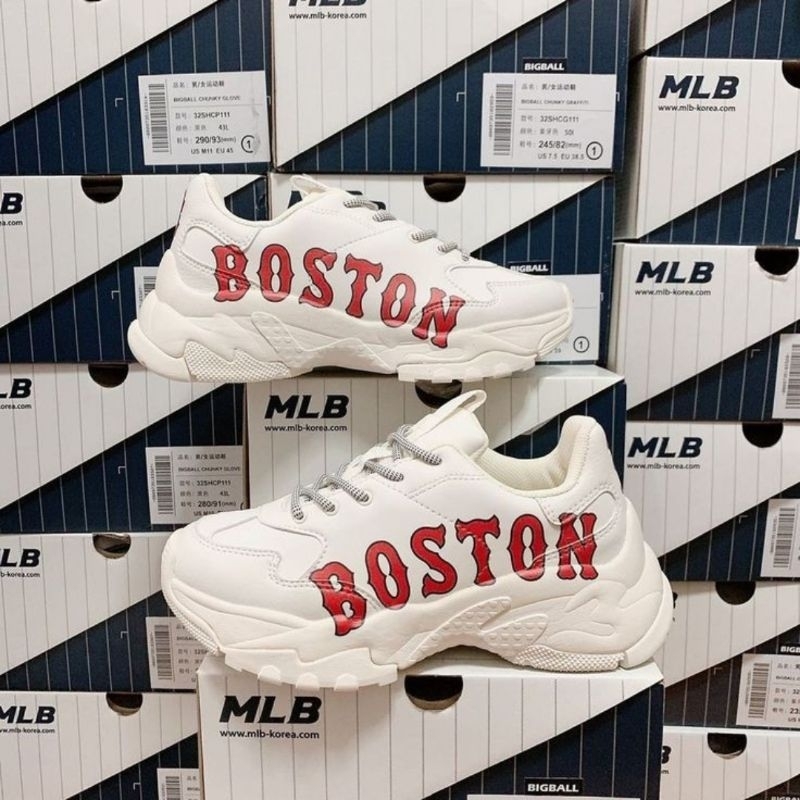 MLB Big Ball Chunky P Boston Red Sox Sepatu Sneakers Wanita