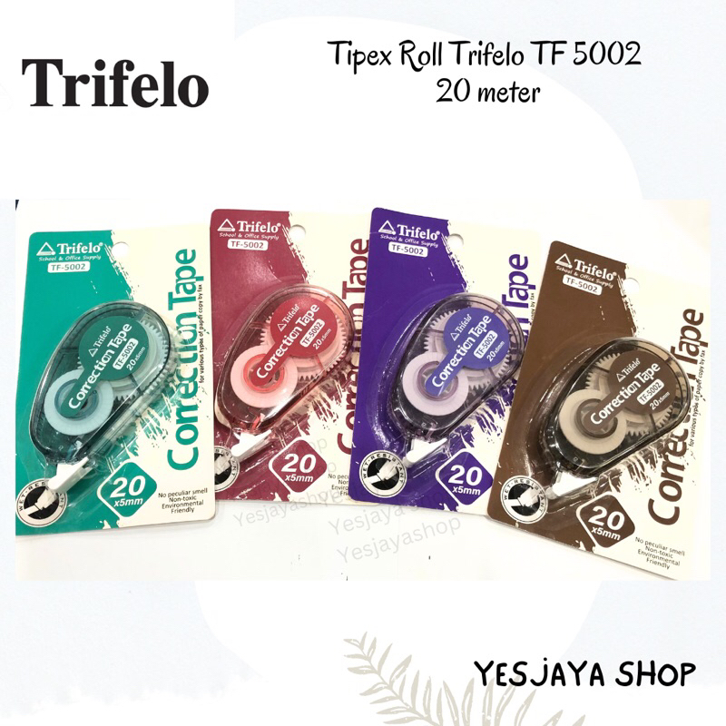 

{1 pc} Correction Tape Trifelo CT-5002 isi 20 meter / Tipex Roll Trifelo CT-5002 isi 20 meter / Tip ex Kertas Trifelo CT-5002 panjang 20 meter