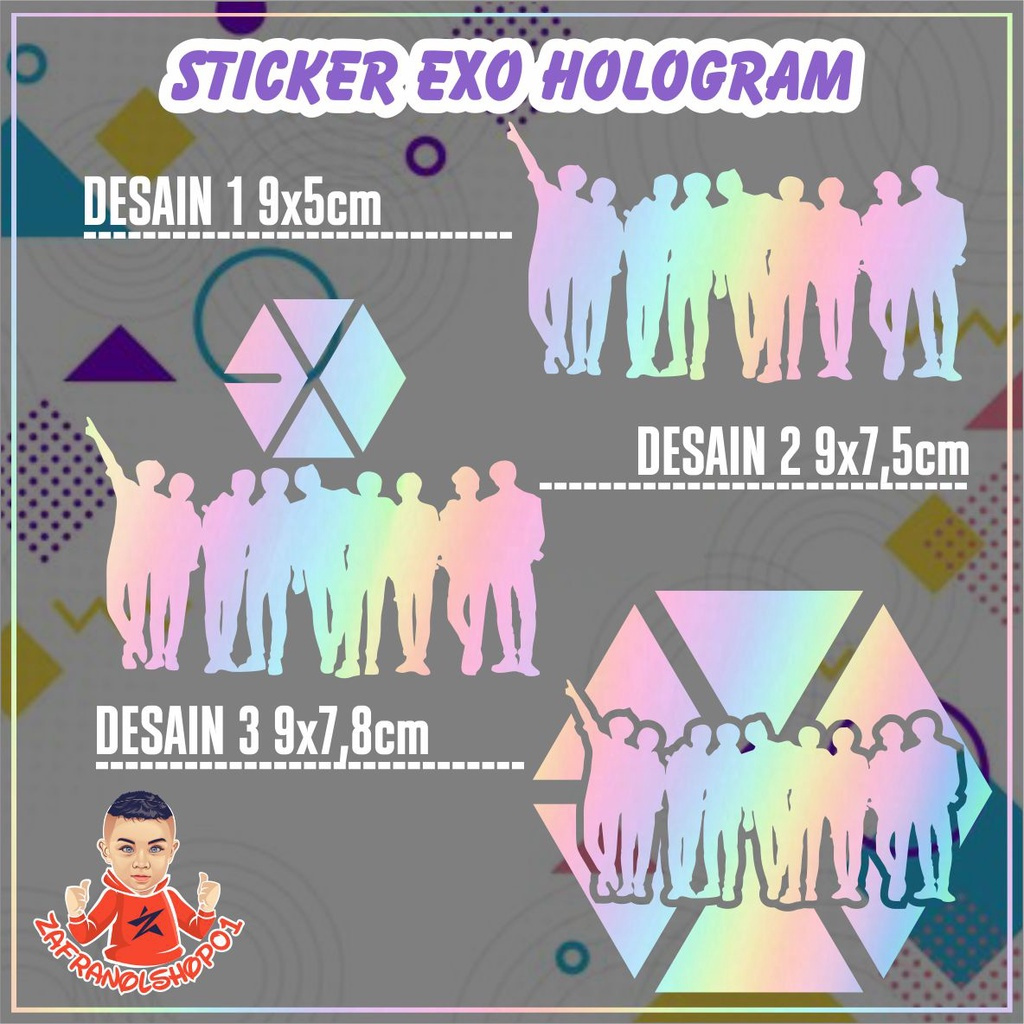 

Cutting Stiker EXO Hologram Sticker Kaca Mobil Stiker Body Mobil / Motor / Helm