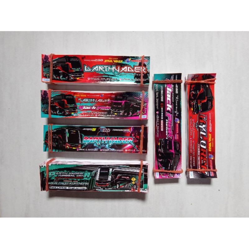 

Stiker bus darth vader x black pink tunggal jaya Star wars' edition