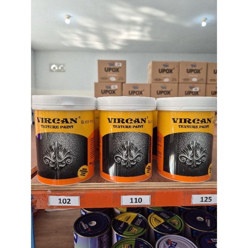 Vircan Cat Tekstur Hitam 1 Liter / Cat Tekstur Tembok / Cat Tekstur Box Salon