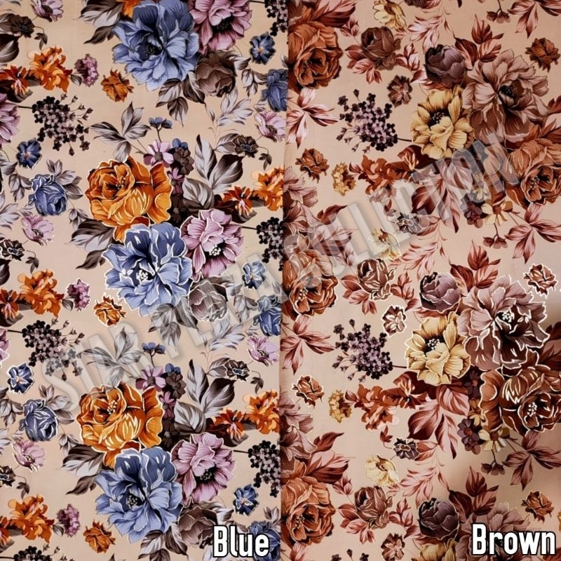 Promo Kain Interior Bludru / Beludru Velvet Printing Motif Bunga Kembang - Mahrez (Furniture, Sofa,