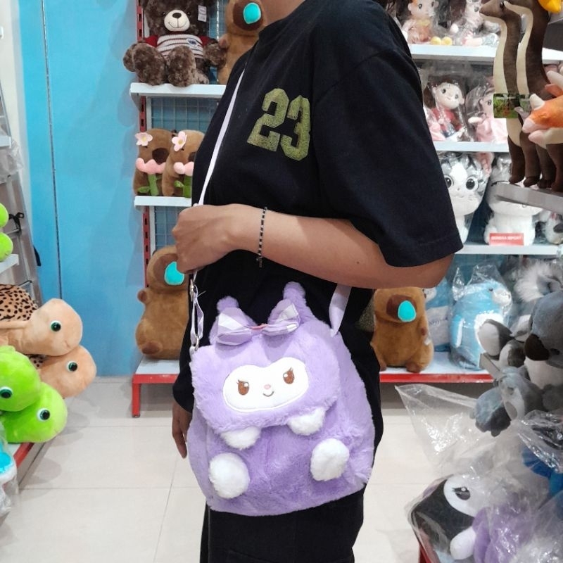 Tas Selempang Boneka Capybara Kapibara Mermaid Kucing Beruang Dinosaurus Tas Slempang Anak Bahan Hal